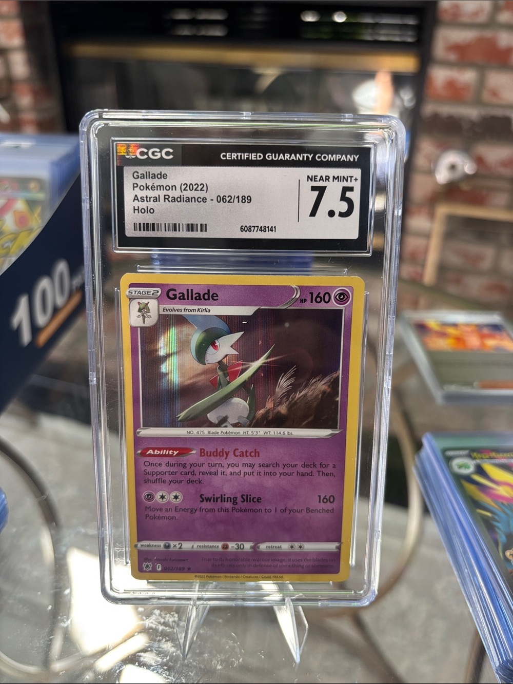 CGC 7.5 Gallade Holo Pokemon (2022) Astral Radiance 062/089